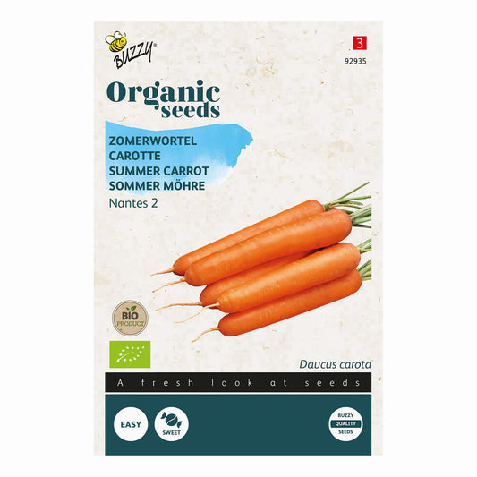 Organic Zomerwortelen Nantes 2 zaden