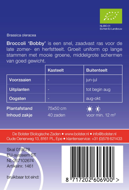 Broccoli 'Bobby' Biologisch