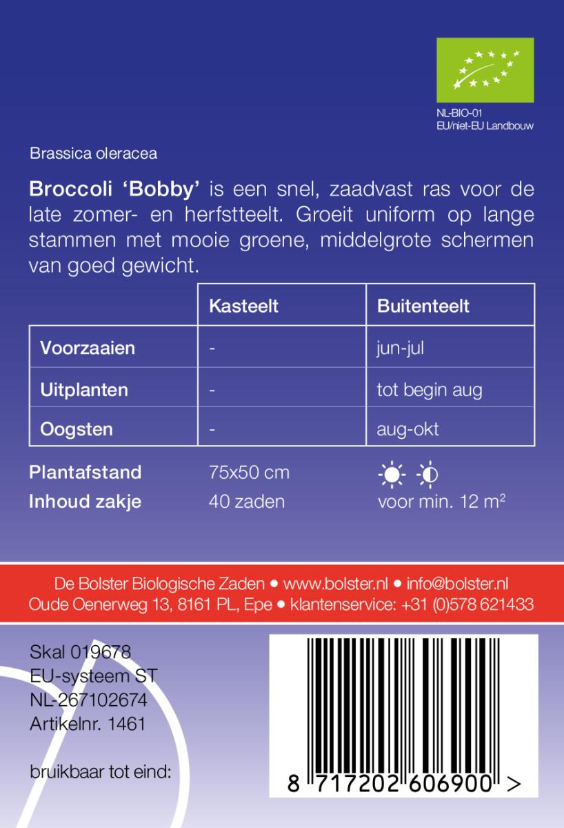 Broccoli 'Bobby' Biologisch