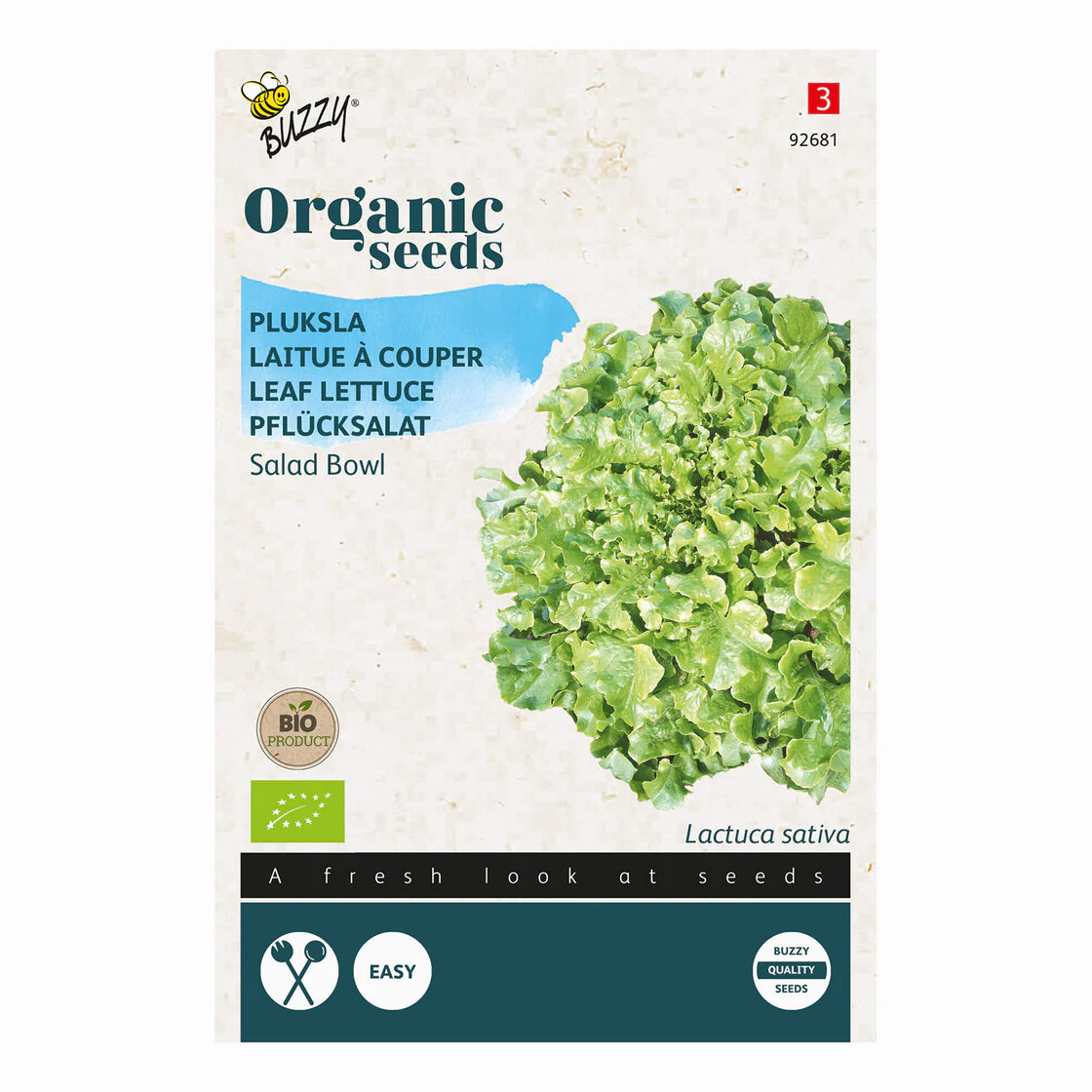 Organic Pluksla Salad Bowl, groen zaden