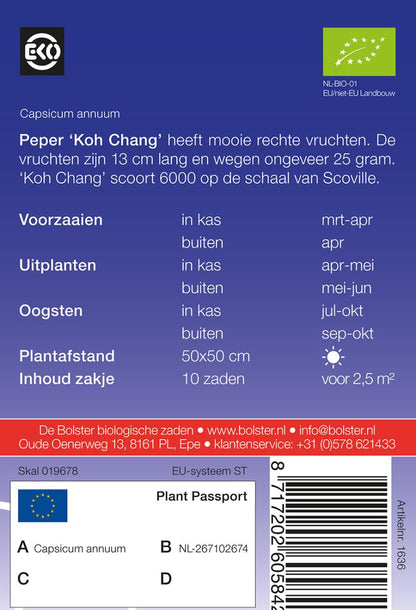 Peper 'Koh Chang' Biologisch