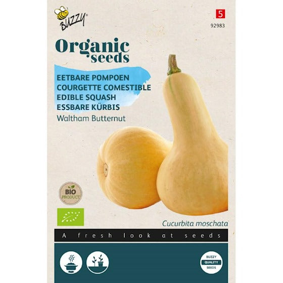 Organic Eetbare Pompoen Waltham Butternut zaden