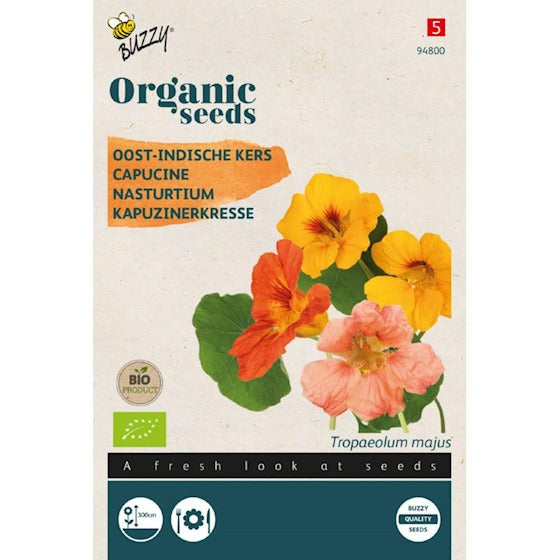 Organic Tropaeolum, Oost-Indische kers zaden