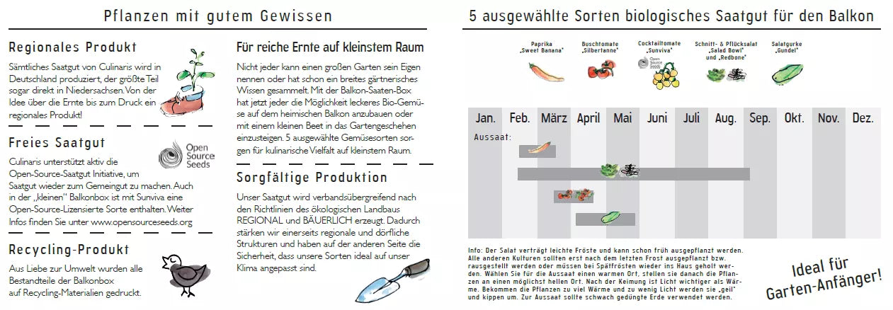 Kleine balkonbox Culinaris